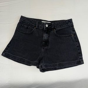 PacSun Black Wash Mom Denim Shorts